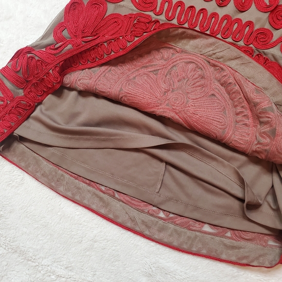 SOLD 🚫 JS Collections| Embroidered Soutache Trumpet Dress - Picture 9 of 11